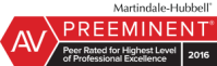 Martindale-Hubbell | AV | Preeminent | Peer Rated for Highest Level of Professional Excellence | 2016